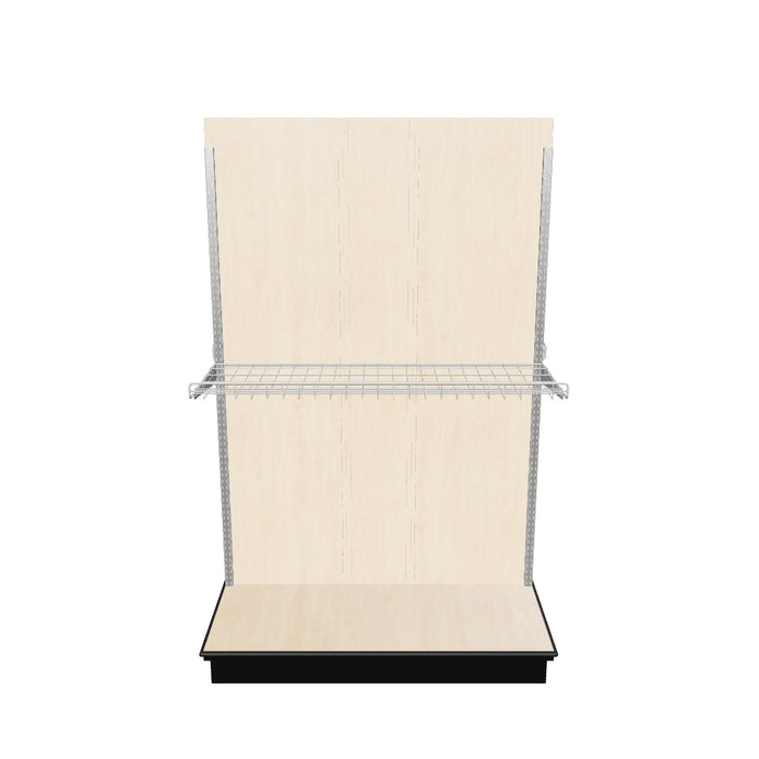 3 Sided End Cap w/Wire Shelves