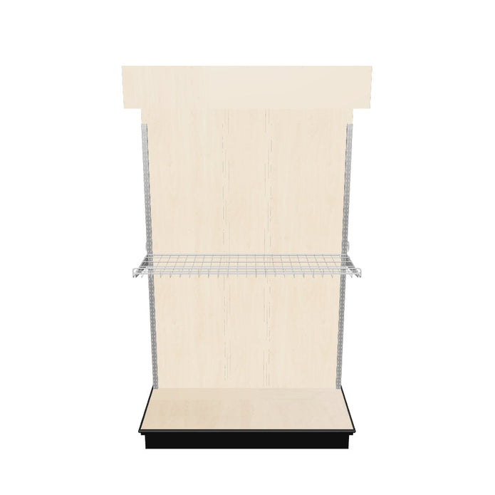 3 Sided End Cap w/Wire Shelves
