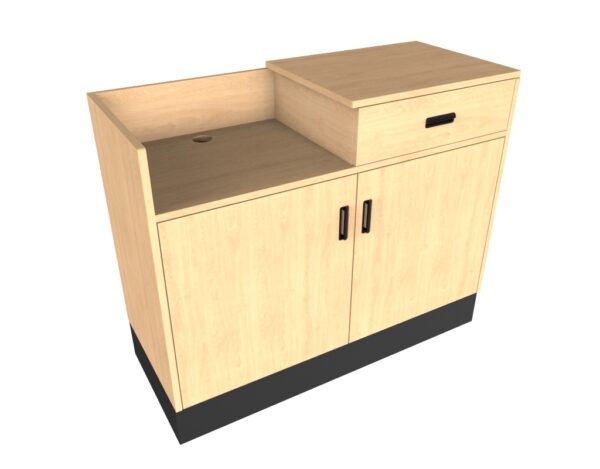4’ Deluxe Sales Counter with Register Bay