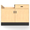 4’ Deluxe Sales Counter with Register Bay & Slatwall - Image 2