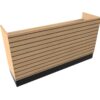 6’ Deluxe Sales Counter with Recessed Top & Slatwall - Image 3