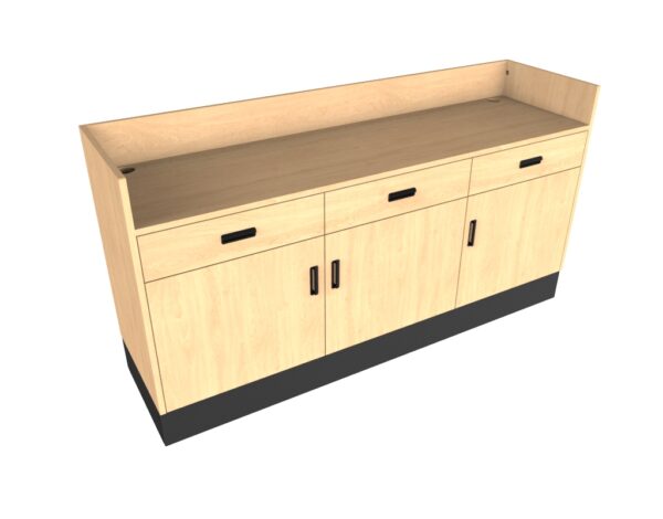 6’ Deluxe Sales Counter with Recessed Top & Slatwall