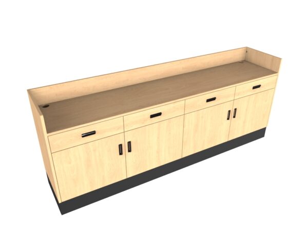 8’ Deluxe Sales Counter with Recessed Top & Slatwall