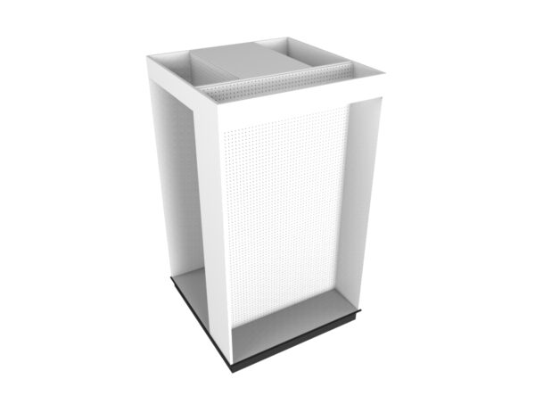3 SIDED PEG END CAP 4' X 7' X 4'