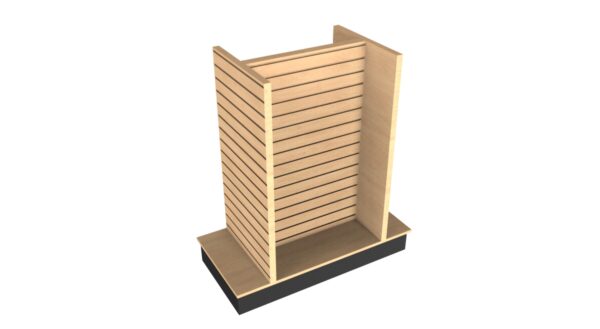 4 SIDED ISLAND SLATWALL DISPLAY 4' X 4' X 2'