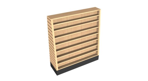 4 SIDED SLATWALL/SHELF ISLAND 4' X 5' X 1'