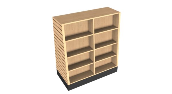 4 SIDED SLATWALL/SHELF ISLAND 4' X 5' X 2'
