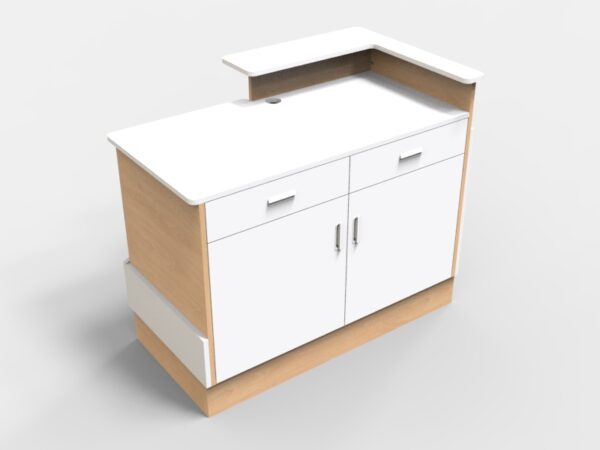 4' Sales Counter with Angled Back