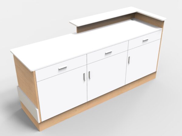 7' Sales Counter with Angled Back