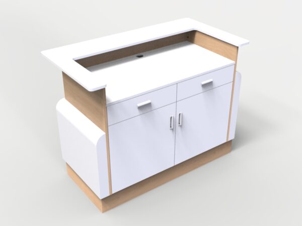 4' Sales Counter With Curved Back