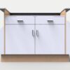 4' Sales Counter With Curved Back - Image 2