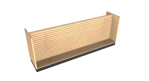 4 SIDED ISLAND SLATWALL DISPLAY 144" X 52" X 31.75"