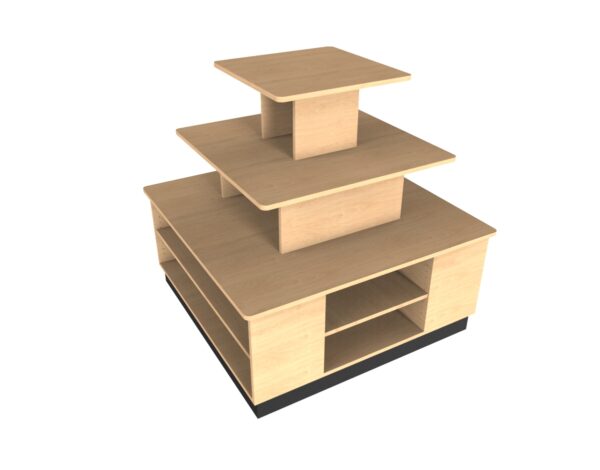 Retail Table with Storage 4' x 4' x 4'