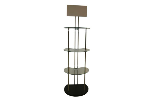 Contemporary Curved Glass Shelving Display